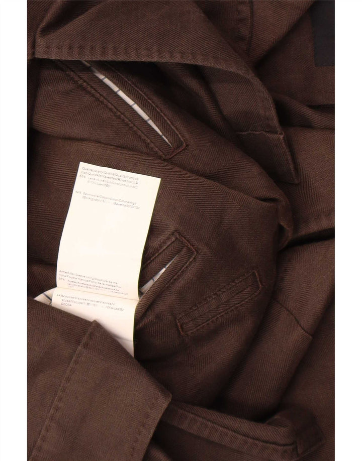 Мужской пиджак Hugo Boss на 2 пуговицах EU 52 XL Коричневый лен