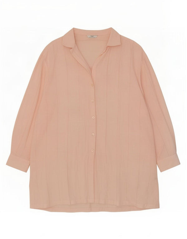 Женское платье-рубашка оверсайз Marks & Spencer St. Michael UK 22 3XL розовое