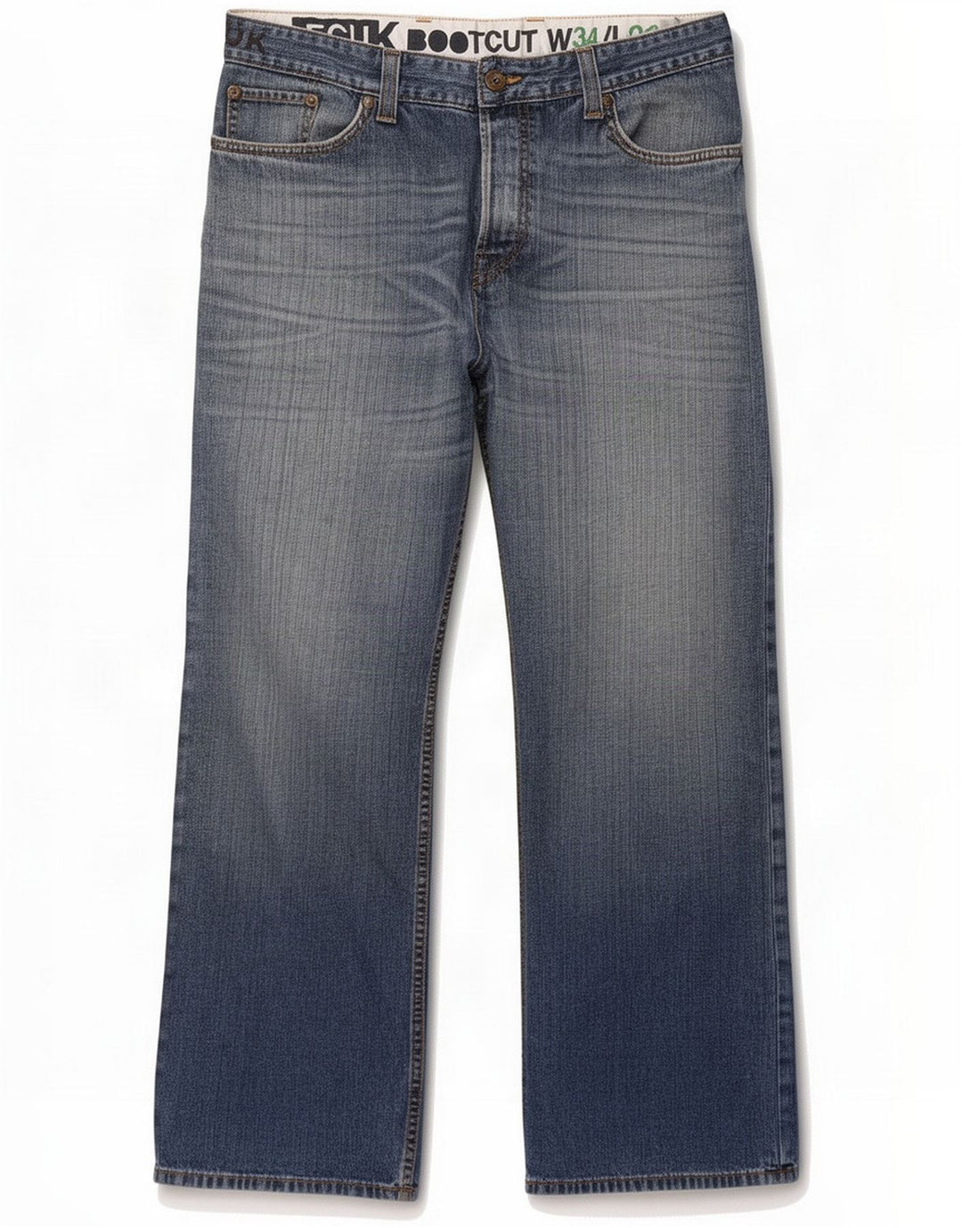 Fcuk Мужские джинсы Bootcut W34 L32 Синий хлопок