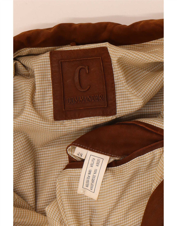 Мужская кожаная куртка Commander IT 48 Medium Brown Leather