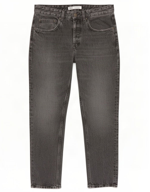 Мужские укороченные зауженные джинсы Zara EU 40 Medium W31 L26 Серые