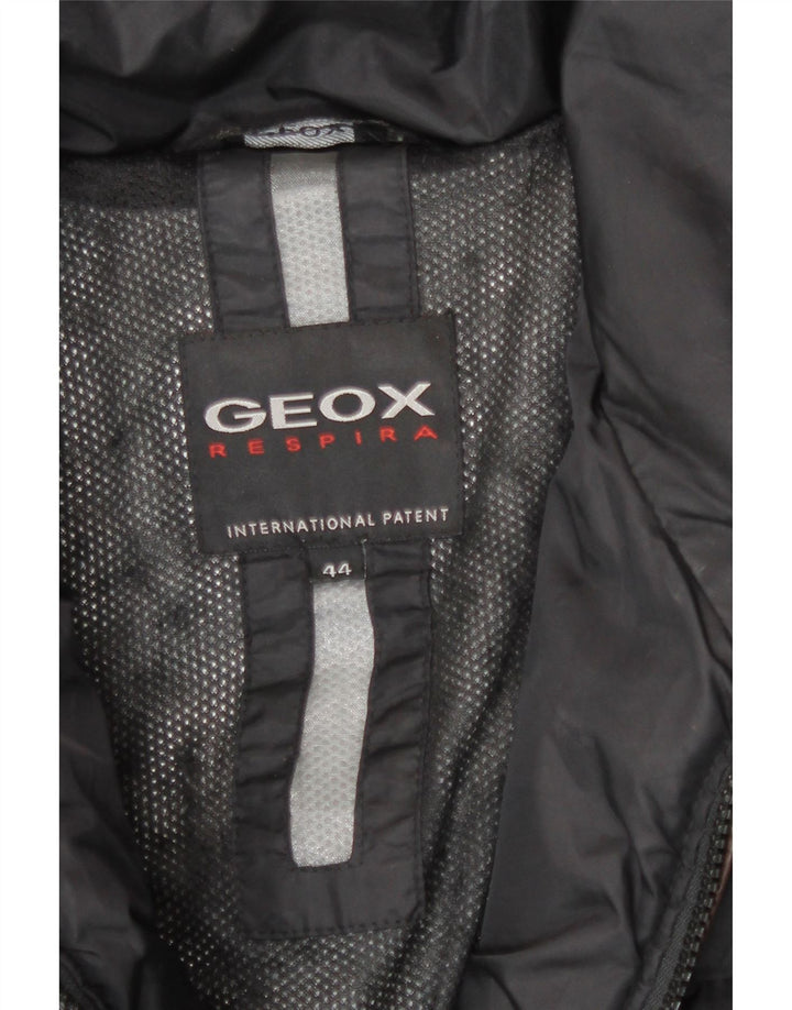 Женское стеганое пальто Geox IT 44, средний черный, полиэстер, зимнее