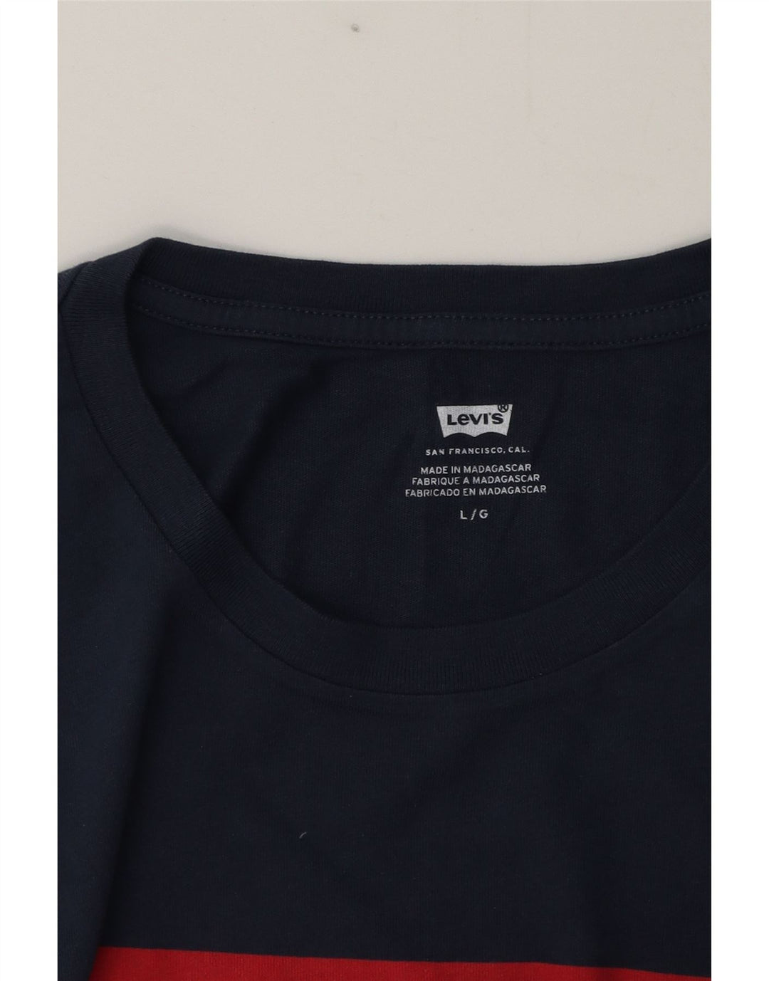 Мужская футболка с рисунком Levi's, большая, темно-синяя