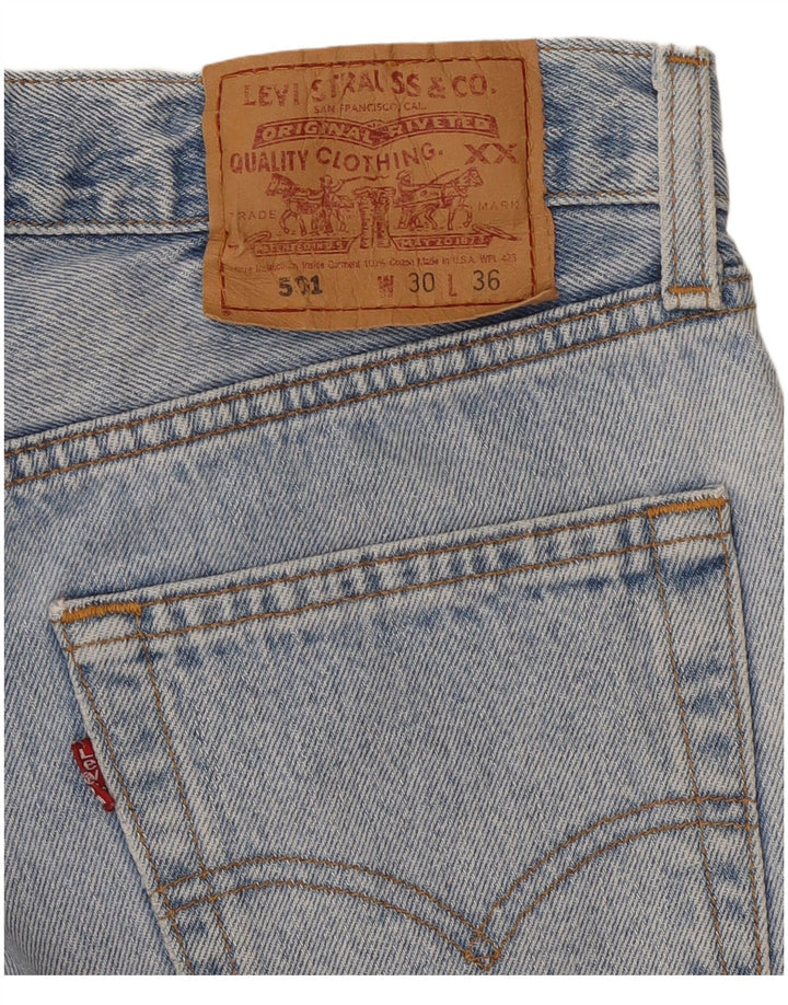 Женские джинсовые шорты Levi's 501 с высокой талией W30, средние синие