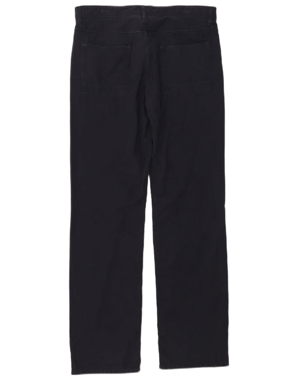 Timberland Mens Straight Casual Trousers W34 L34 Navy Blue Cotton