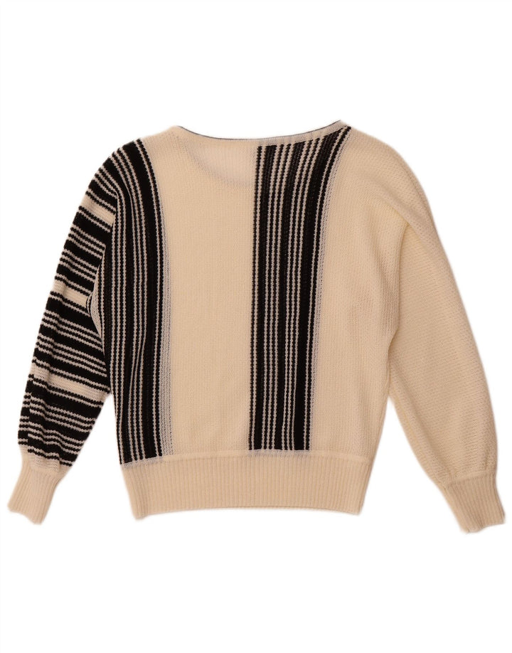 Женский джемпер с вырезом «лодочка» BODE EU 40, средний, в белую полоску