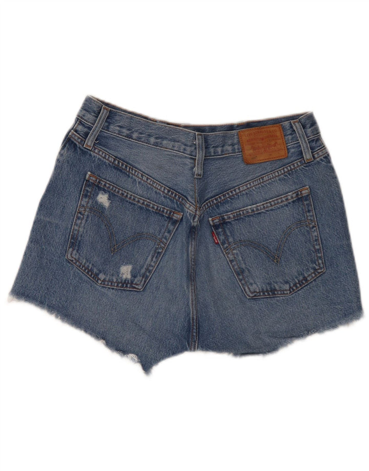 Женские джинсовые шорты Levi's 501 W29 среднего синего цвета, хлопок