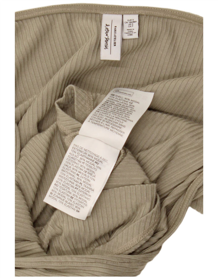 & OTHER STORIES Женское боди с длинными рукавами UK 10, маленький зеленый модал