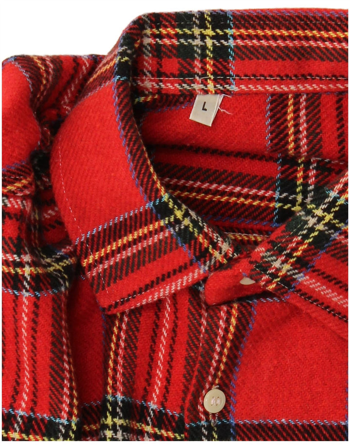 Мужская фланелевая рубашка VINTAGE, большая красная клетка