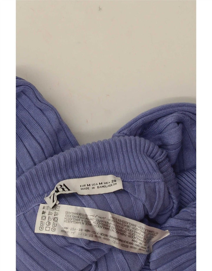 Женский укороченный джемпер с высоким воротником Zara UK 12, средний фиолетовый