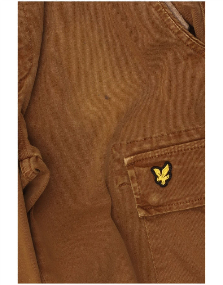 Мужские узкие брюки-карго Lyle & Scott W32 L33, коричневые, хлопковые