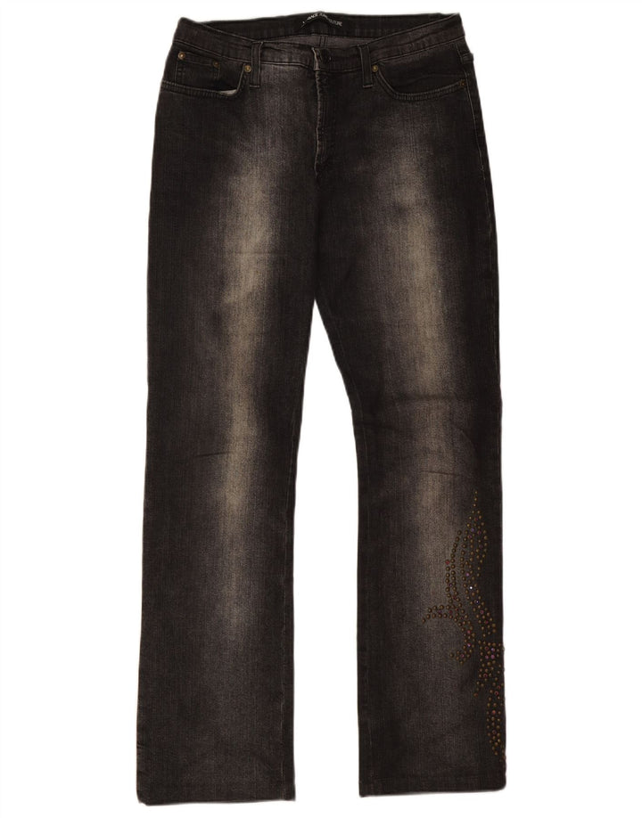 Versace Женские прямые джинсы IT 45 Medium W31 L30 Черный хлопок