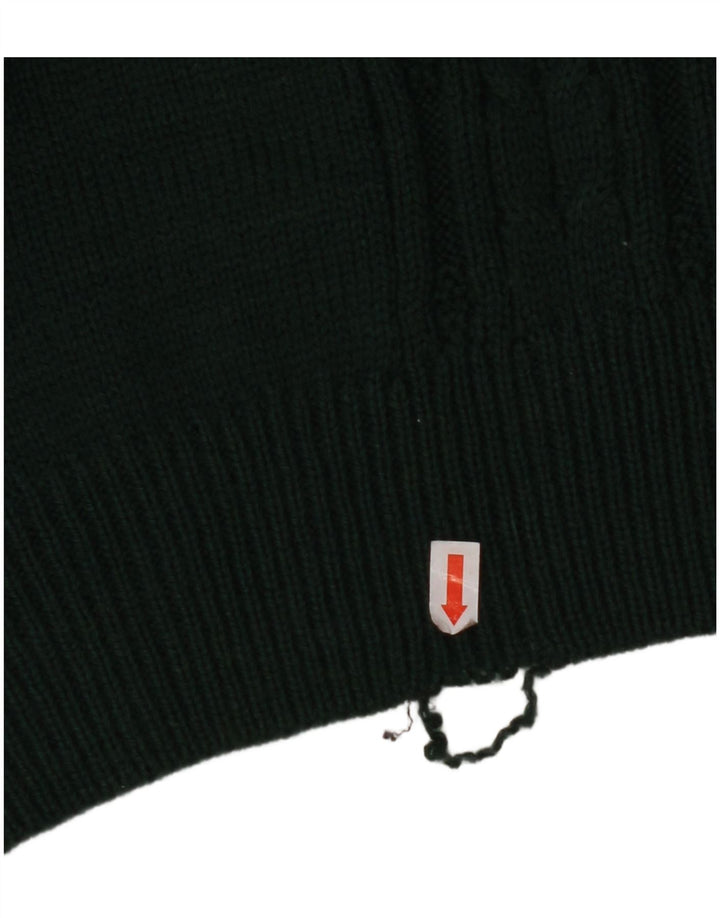 Мужской свитер KAPPA с воротником поло, средний зеленый шерстяной свитер с геометрическим рисунком