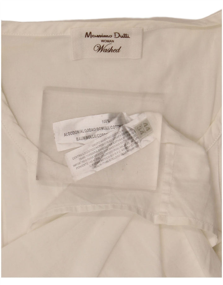 Massimo Dutti Женская двубортная блузка топ EU 34 2XS Белый хлопок
