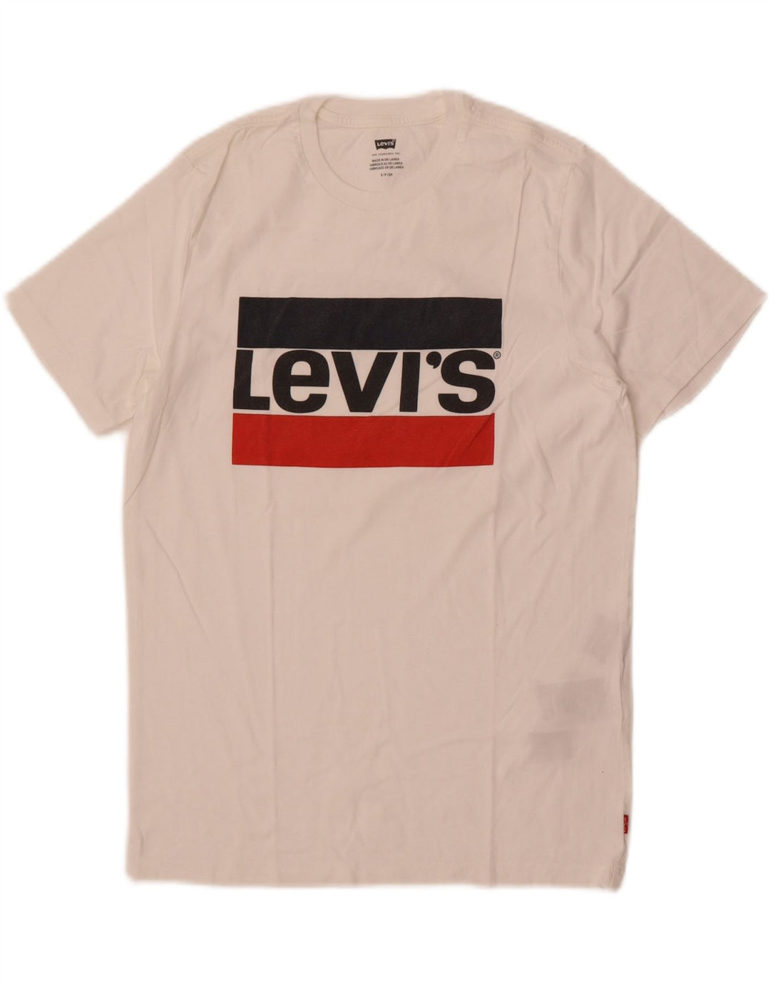 Мужская футболка с рисунком Levi's, маленький белый хлопок