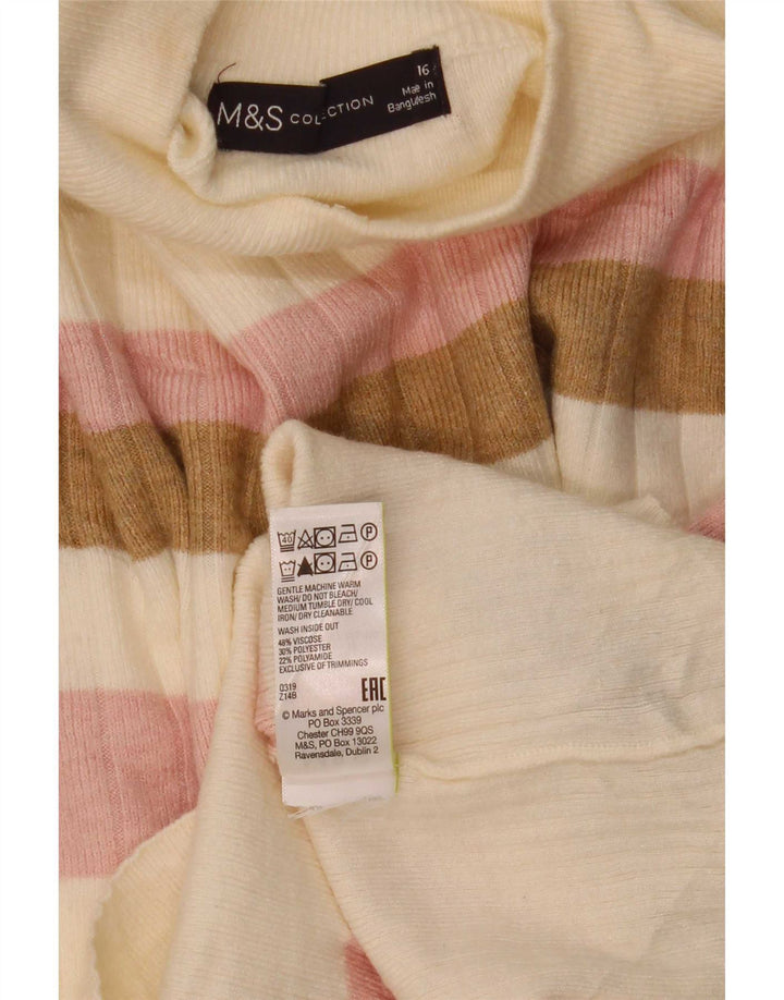 Женский джемпер с высоким воротником Marks & Spencer, Великобритания, 16, большой, разноцветный