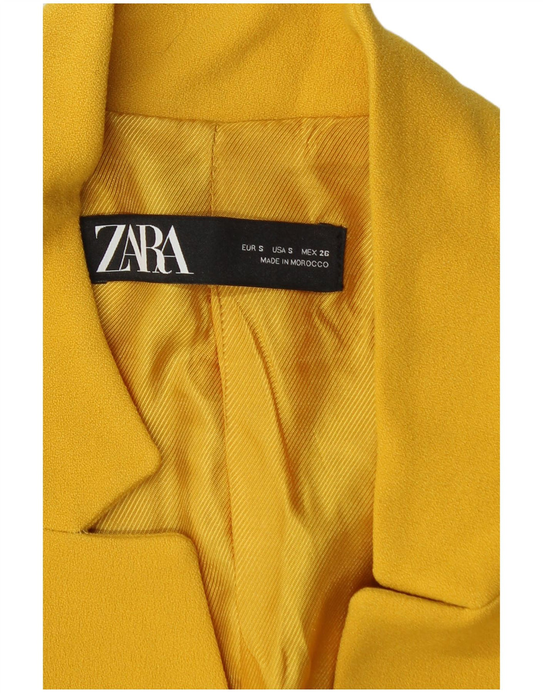 Женский открытый пиджак ZARA UK 10, маленький желтый