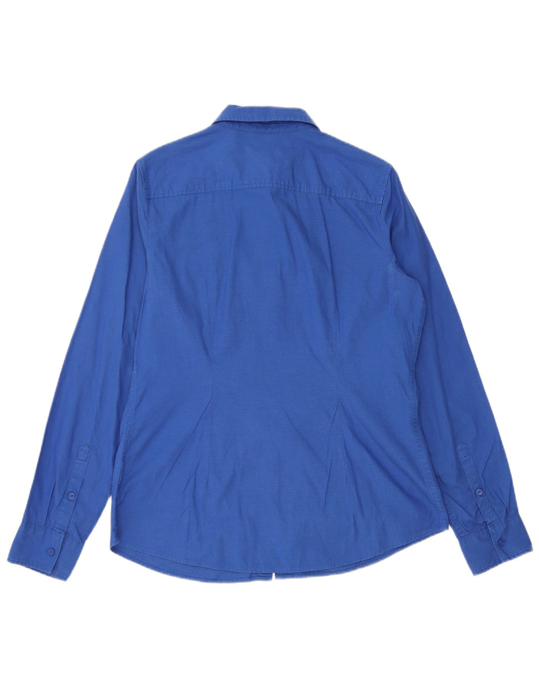 Женская рубашка классического кроя Tommy Hilfiger UK 14, хлопок среднего синего цвета