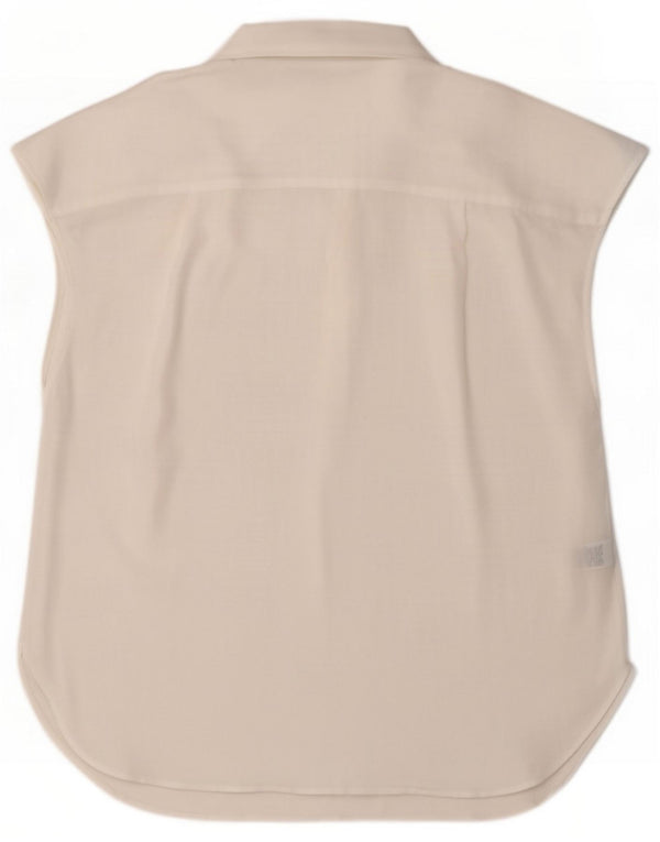 Marks & Spencer Womens Blouse Top UK 14 Large White Polyester