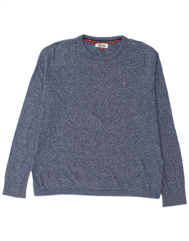 Мужской джемпер с круглым вырезом Tommy Hilfiger, средний темно-синий в крапинку