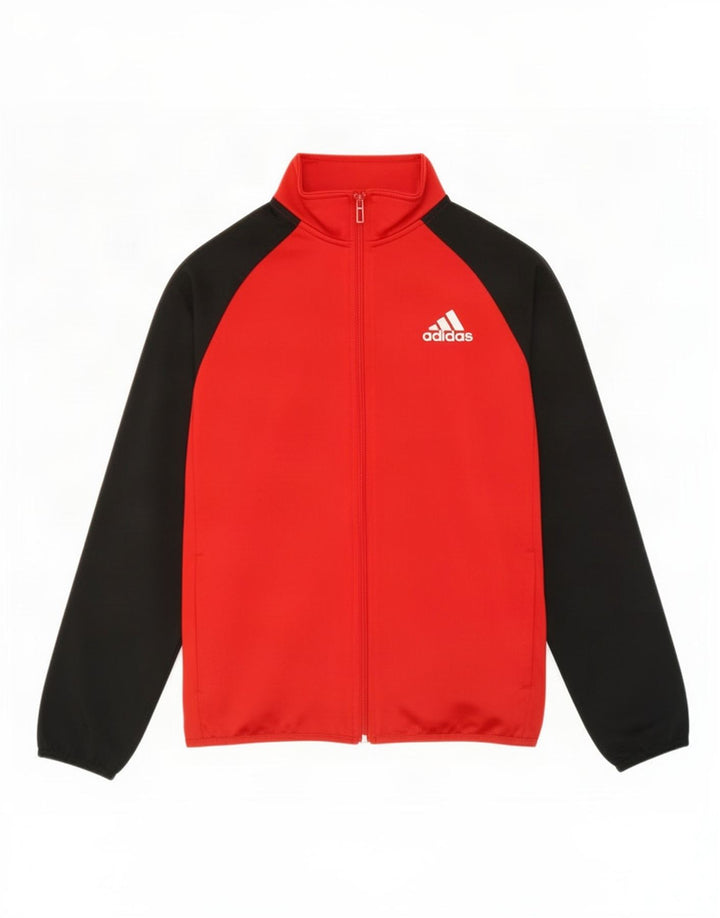 Спортивный костюм Adidas для мальчиков 13–14 лет Красный полиэстер с цветными блоками