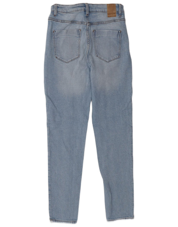 Женские джинсы скинни Zara с высокой посадкой EU 38, маленькие W28 L29, синие, хлопок