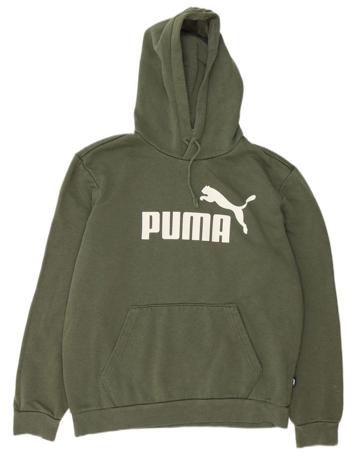 Мужской джемпер с капюшоном Puma, цвет хаки, хлопок