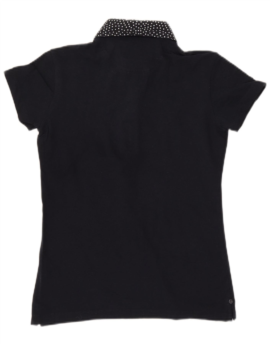 Женская рубашка-поло приталенного кроя WOOLRICH UK 12, средний темно-синий пятнистый хлопок