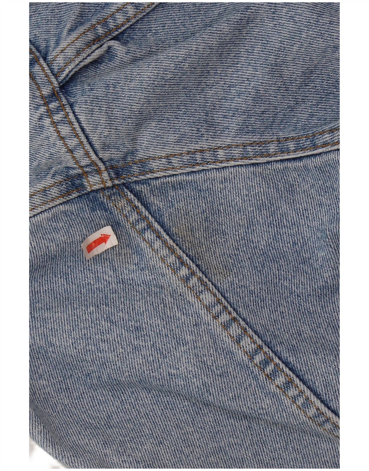 Мужская джинсовая куртка VINTAGE с графическим рисунком, Великобритания, маленький размер 36/38, синий хлопок