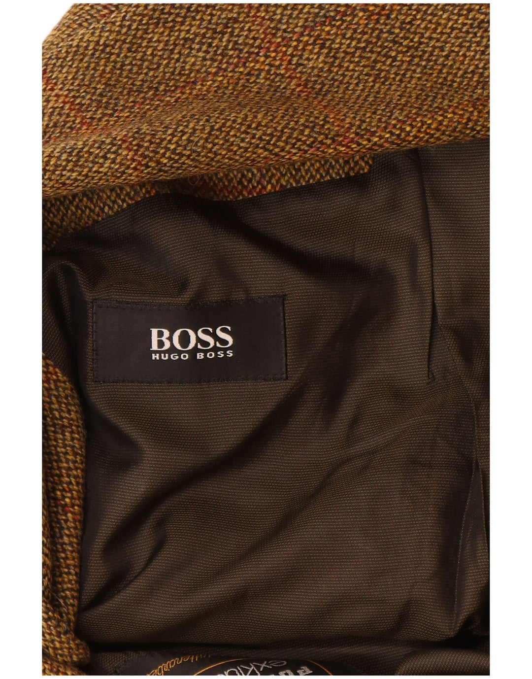 Мужской пиджак с 2 пуговицами HUGO BOSS EU 56 3XL, коричневый в клетку, новая шерсть