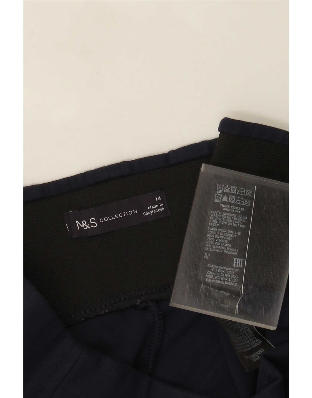 Женские леггинсы Marks & Spencer UK 14, большие, темно-синие, вискоза