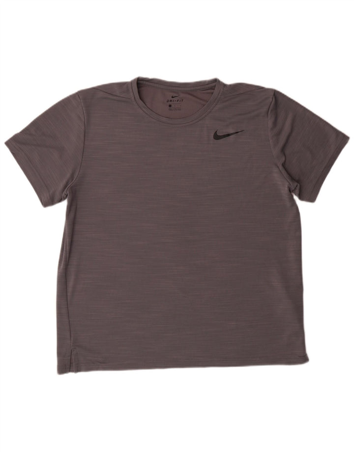 Женская футболка NIKE Dri Fit Top UK 16, большой серый полиэстер с крапинками