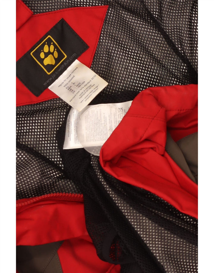 Мужская дождевик Jack Wolfskin UK 40/42, большой красный полиамид