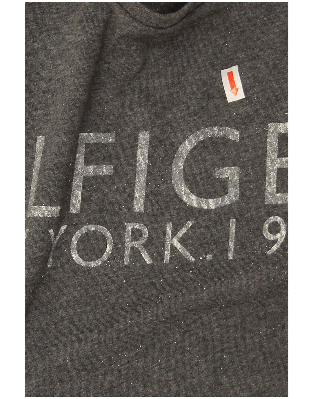 Мужская футболка с рисунком Tommy Hilfiger, большой серый хлопок