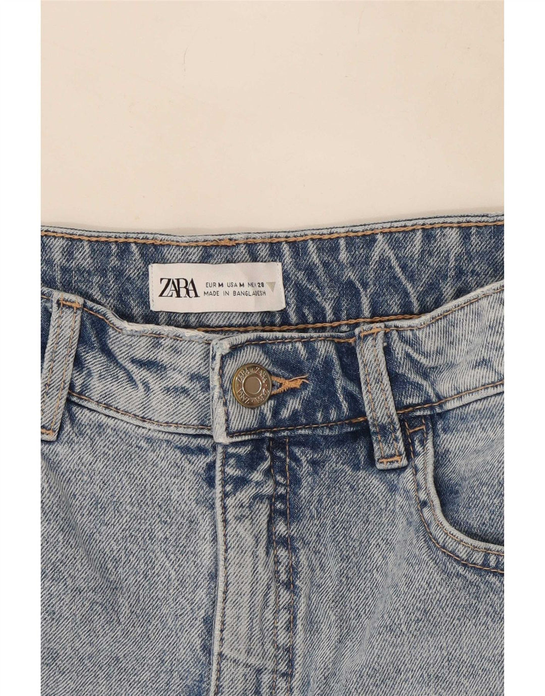Женская джинсовая юбка Zara Medium W28 Синяя