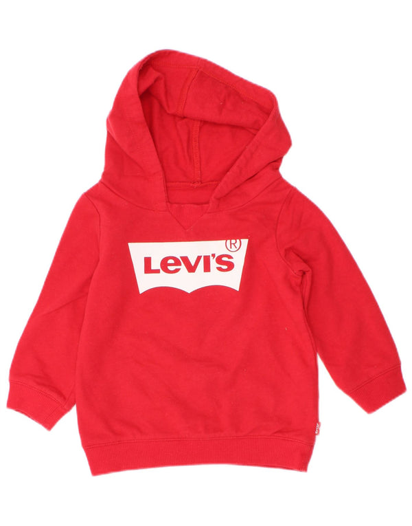 Джемпер с капюшоном Levi's для маленьких девочек 6–9 месяцев, красный хлопок