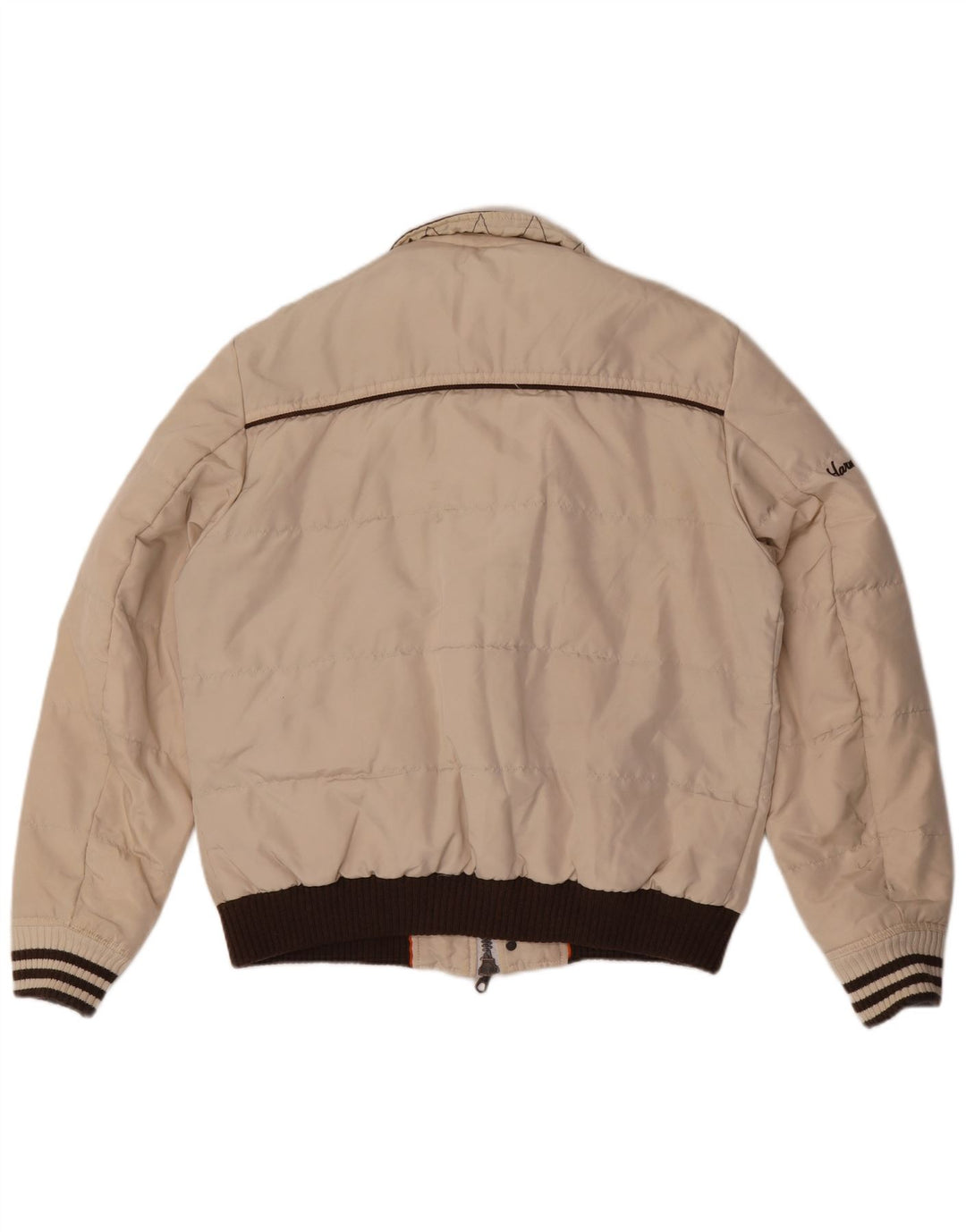 Мужская стеганая куртка Harmont & Blaine UK 44 2XL Бежевый полиамид с цветными блоками