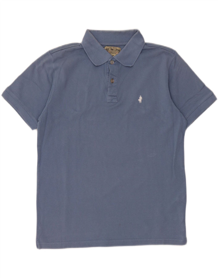MARLBORO CLASSICS Mens Polo Shirt Medium Blue Cotton Vintage Marlboro Classics and Second-Hand Marlboro Classics from Messina Hembry 