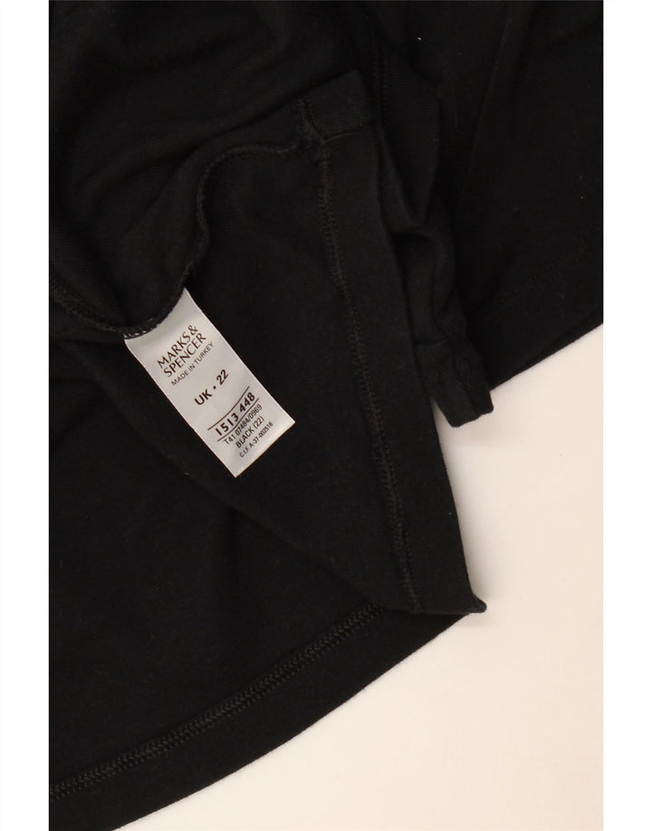Женская блузка Marks & Spencer UK 22 3XL, черный хлопок