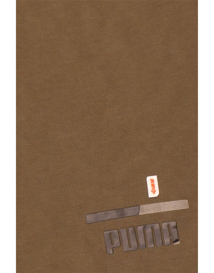 Мужской свитшот с рисунком Puma, маленький хлопковый джемпер цвета хаки