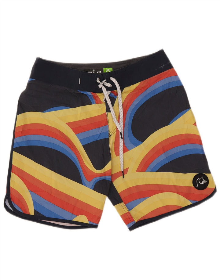 Мужские шорты для плавания Quiksilver, маленькие полиэстеровые шорты в разноцветную полоску