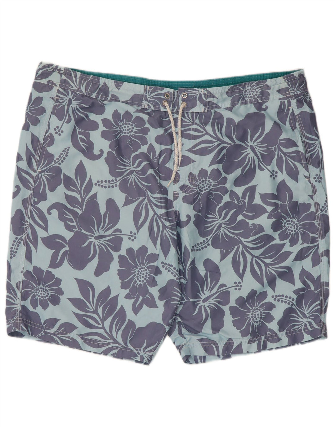 Мужские шорты для плавания Marks & Spencer XL, синие, полиэстер с цветочным принтом