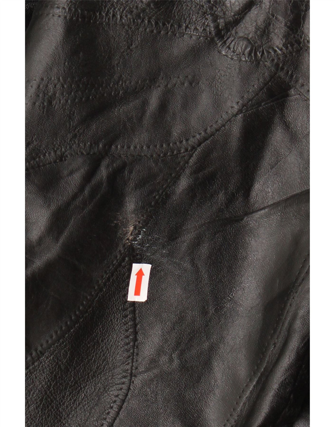 Мужская кожаная куртка VINTAGE UK 40, большая черная кожаная