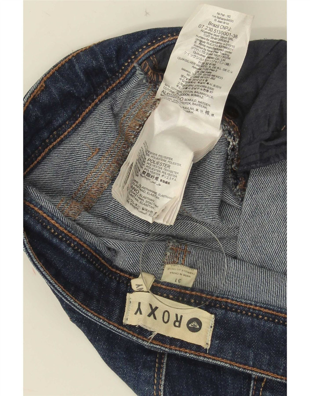 Женские узкие джинсы Roxy W31 L28 Темно-синие, хлопок