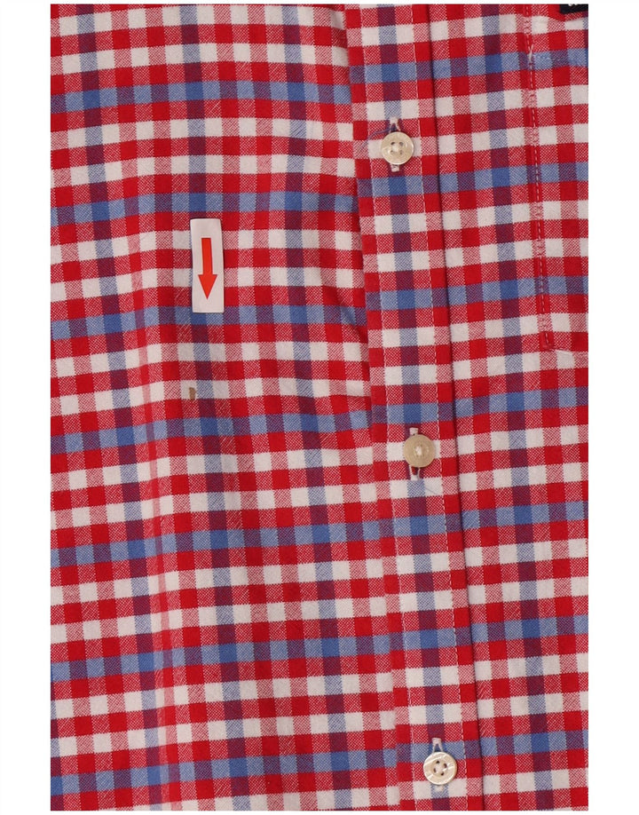 Мужская рубашка с коротким рукавом Superdry 2XL, хлопок в красную клетку