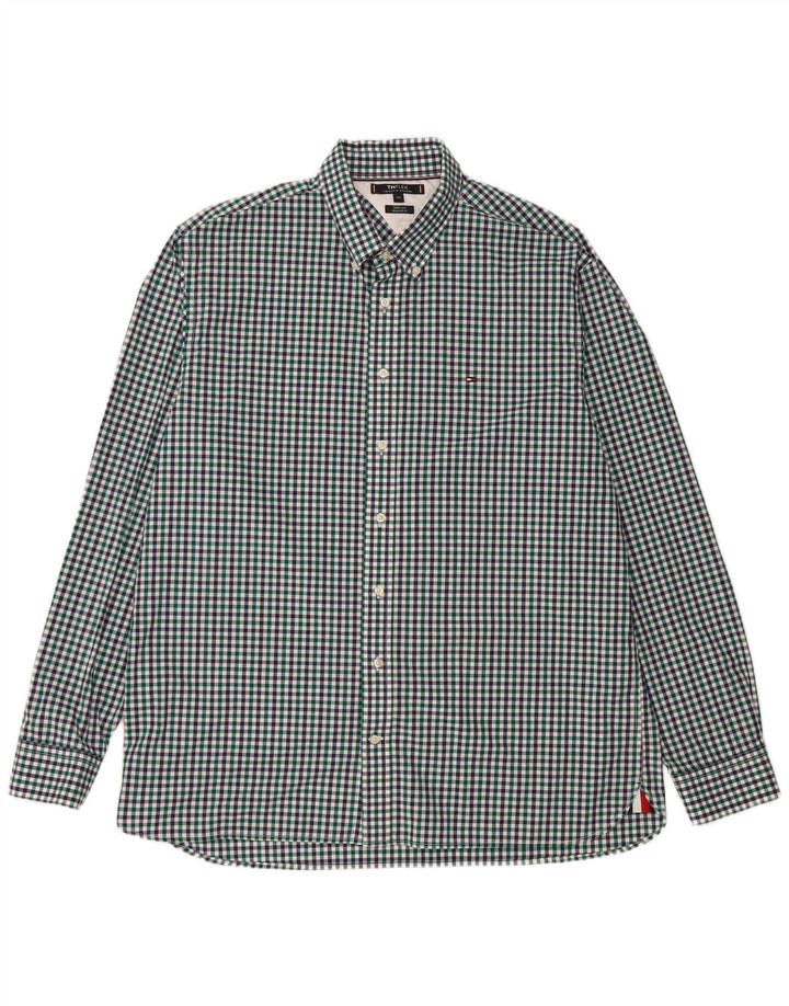 Мужская рубашка обычного кроя Tommy Hilfiger 2XL, разноцветный хлопок в мелкую клетку
