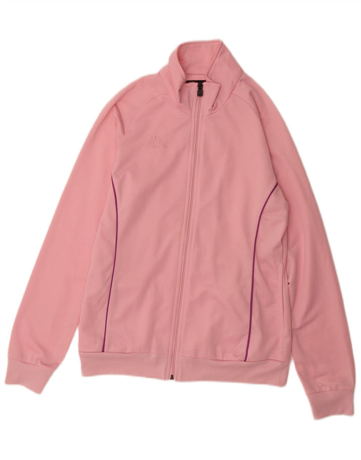 KAPPA Womens Tracksuit Top Jacket UK 14 Large Pink Polyester