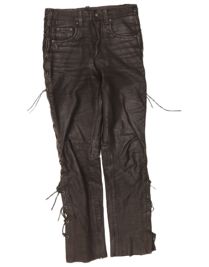 Женские кожаные брюки Modeka W28 L30 черные кожаные