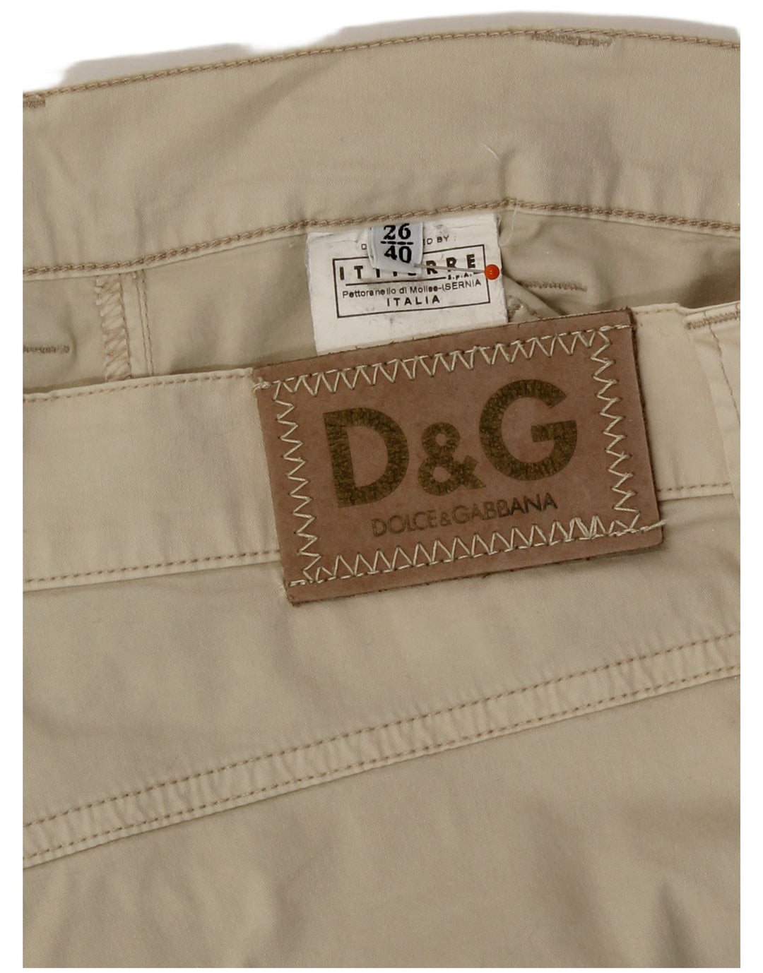 Женские капри Dolce & Gabbana IT 40 Small W26 L20 Бежевые