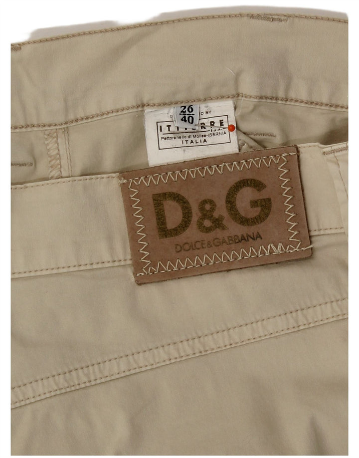 Женские капри Dolce & Gabbana IT 40 Small W26 L20 Бежевые